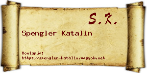 Spengler Katalin névjegykártya