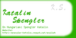 katalin spengler business card